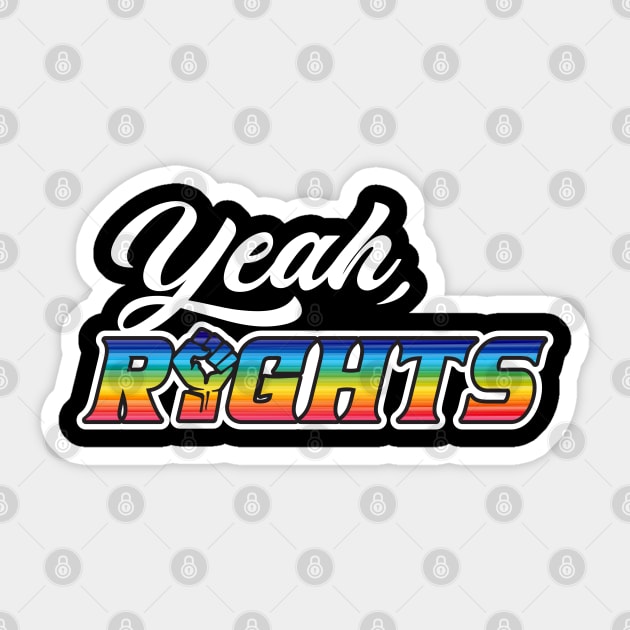 Yeah Rights Sticker by Alema Art